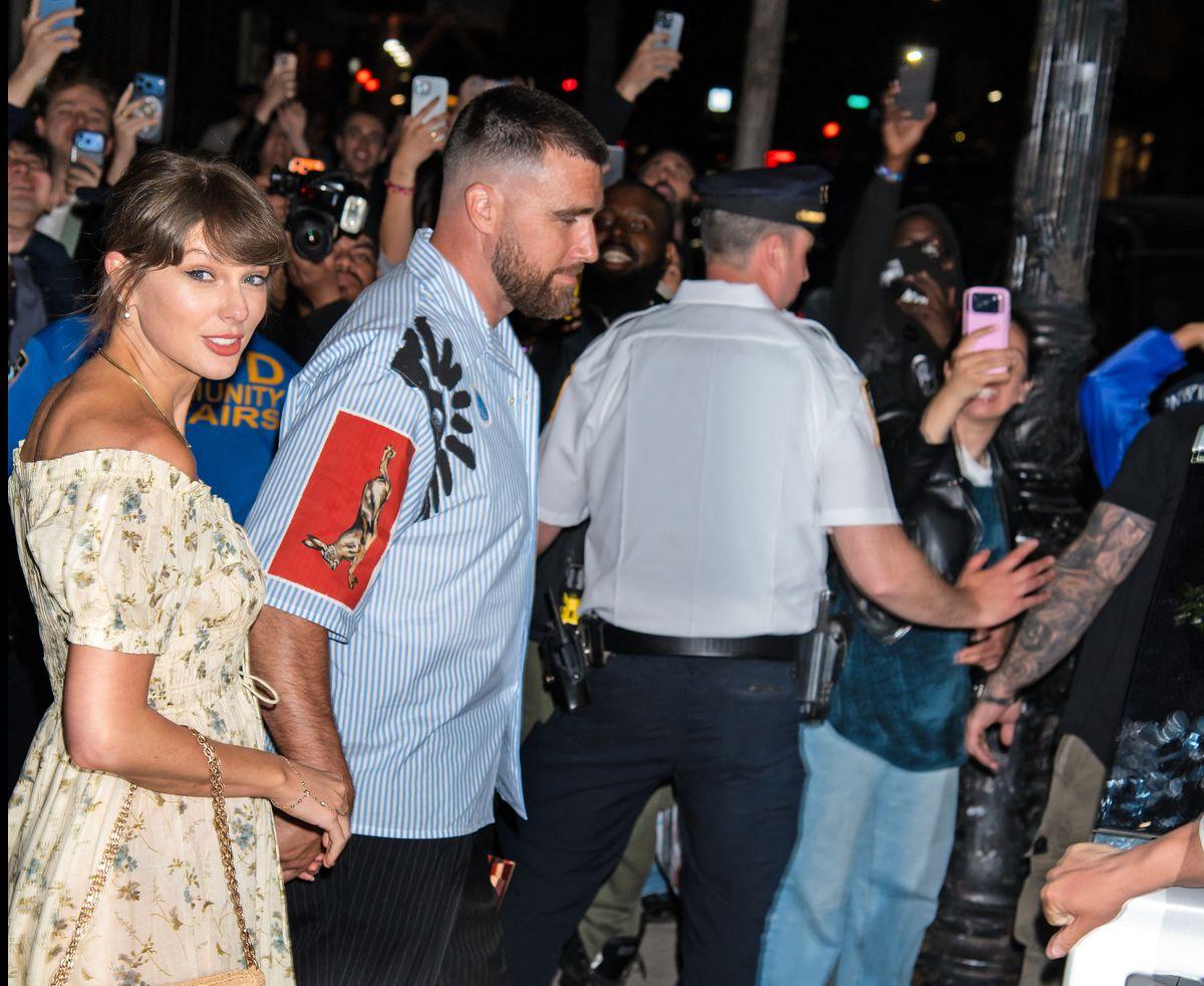 Taylor Swift and Travis Kelce Depart Or'esh Restaurant in NYC, Soho, NY. 15 May 2026 Pictured: Taylor Swift, Travis Kelce. Photo credit: MEGA TheMegaAgency.com sales@mega.global