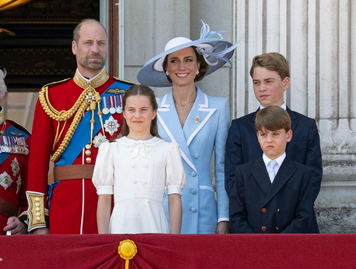 London, England - 13.06.2026: ROYALS CELEBRATE KING CHARLES' OFFICIAL BIRTHDAY when they attended the Trooping of the Colour in London. Members of the Royal Family who attended the Trooping the Colour that marks the official birthday of King Charles included Queen Camilla, Princess Anne and husband Tim Laurence, Kate Middleton, Prince William, Princess Charlotte, Prince George, Prince Luis, Prince Edward and wife Sophie, The Duke and Duchess of Gloucester and the Duke of Kent. Mandatory Photo Credit: ©Francis Dias/NEWSPIX INTERNATIONAL IMMEDIATE CONFIRMATION OF USAGE REQUIRED: Newspix International, 31 Chinnery Hill, Bishop's Stortford, ENGLAND CM23 3PS Tel:+441279 324672. 13 Jun 2026 Pictured: London, England - 13.06.2026: ROYALS CELEBRATE KING CHARLES' OFFICIAL BIRTHDAY when they attended the Trooping of the Colour in London. Members of the Royal Family who attended the Trooping the Colour that marks the official birthday of King Charles included Queen Camilla, Princess Anne and husband Tim Laurence, Kate Middleton, Prince William, Princess Charlotte, Prince George, Prince Luis, Prince Edward and wife Sophie, The Duke and Duchess of Gloucester and the Duke of Kent. Picture shows: Mandatory Photo Credit: ©Francis Dias/NEWSPIX INTERNATIONAL IMMEDIATE CONFIRMATION OF USAGE REQUIRED: Newspix International, 31 Chinnery Hill, Bishop's Stortford, ENGLAND CM23 3PS Tel:+441279 324672 ; Fax: +441279656877 Mobile: 07775681153 e-mail: info@newspixinternational.co.uk Usage Implies Acceptance of Our Terms. Photo credit: Francis Dias/Newspix Internation / MEGA TheMegaAgency.com sales@mega.global